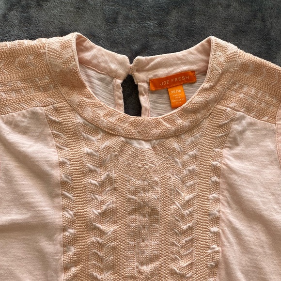 Joe Fresh Light Pink Embroidered Tank Top Size XS - Picture 2 of 7